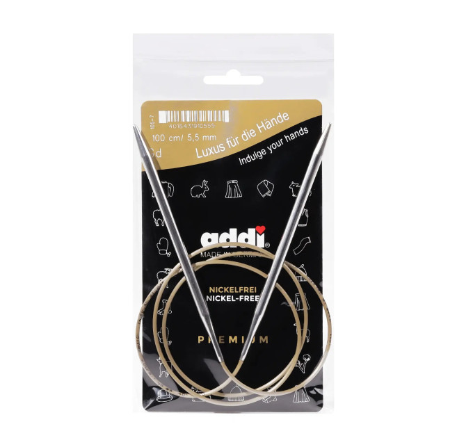 Спиці кругові Addi Classic 100 см арт.105-7/100 5.5 мм 