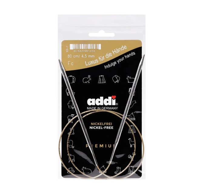 Спиці кругові Addi Classic 80 см арт.105-7/80 4.5 мм 