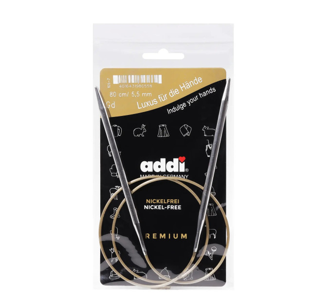 Спиці кругові Addi Classic 80 см арт.105-7/80 5.5 мм 
