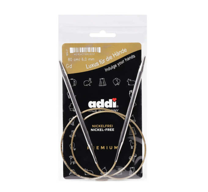 Спиці кругові Addi Classic 80 см арт.105-7/80 6.0 мм 
