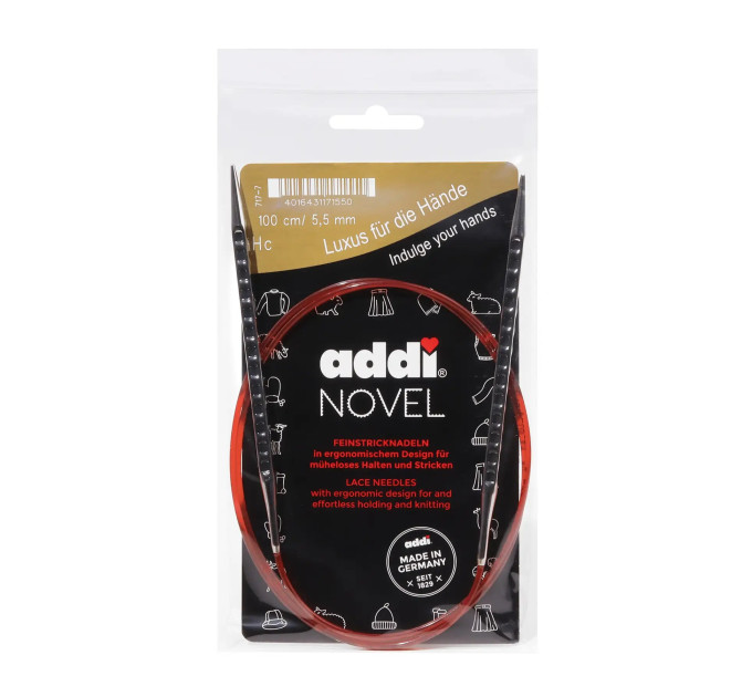 Спиці кругові Addi Novel 100 см арт.717-7/100 5.5 мм  
