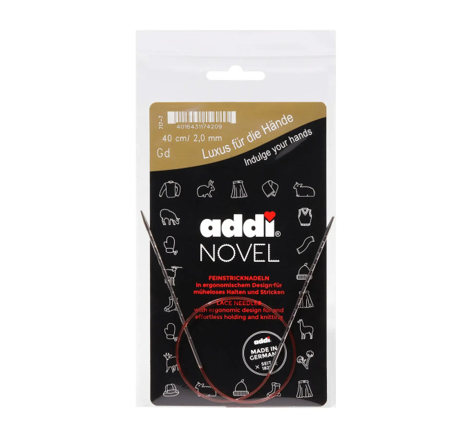 Спиці кругові Addi Novel 40 см арт.717-7/40 2.0 мм  