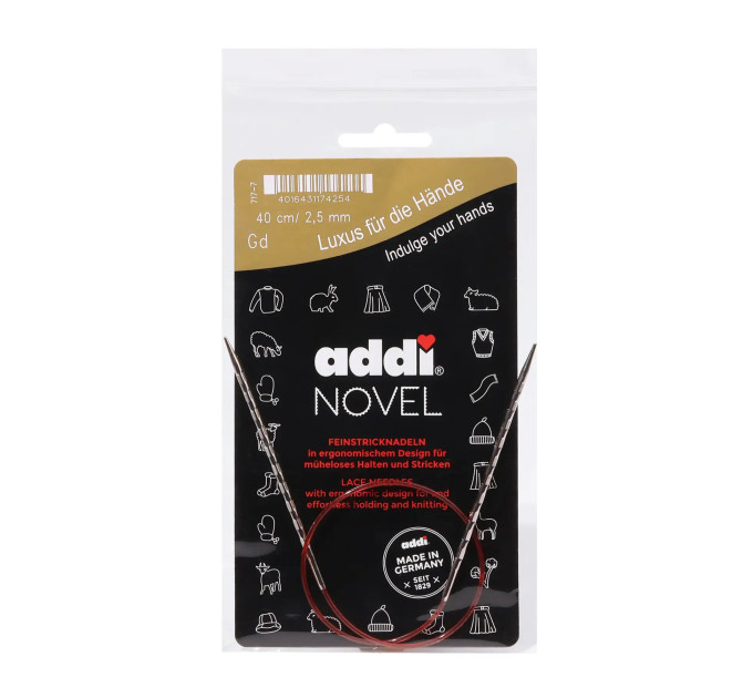 Спиці кругові Addi Novel 40 см арт.717-7/40 2.5 мм  