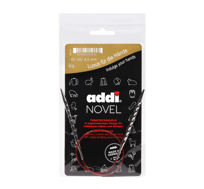 Спиці кругові Addi Novel 40 см арт.717-7/40 4.5 мм  