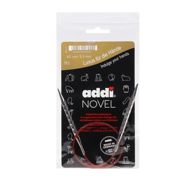 Спиці кругові Addi Novel 40 см арт.717-7/40 5.5 мм  