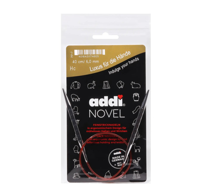 Спиці кругові Addi Novel 40 см арт.717-7/40 6.0 мм  