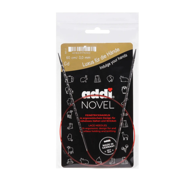 Спиці кругові Addi Novel 60 см арт.717-7/60 3.0 мм  