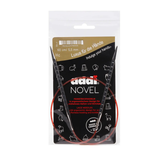 Спиці кругові Addi Novel 60 см арт.717-7/60 5.5 мм  