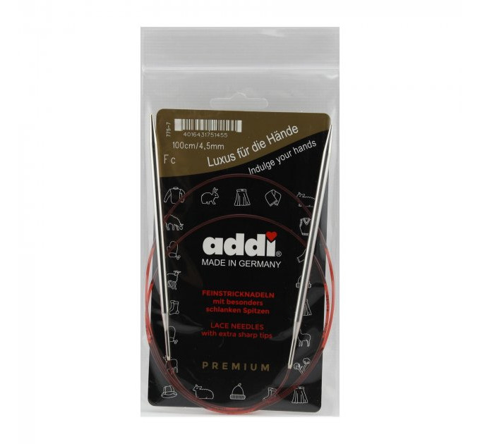 Спиці кругові Addi Classic 100 см арт.775-7/100 4.5 мм  