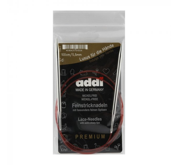 Спиці кругові Addi Classic 100 см арт.775-7/100 5.5 мм  