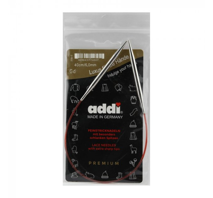 Спиці кругові Addi Classic 40 см арт.775-7/40 6.0 мм  