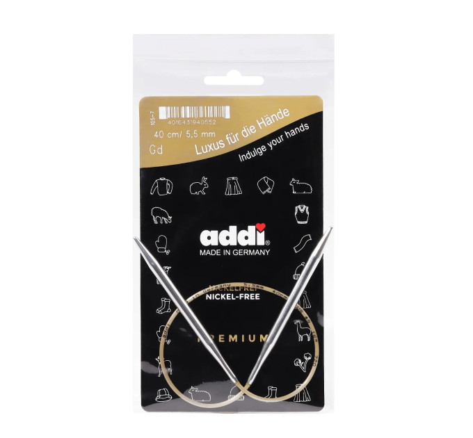 Спиці кругові Addi Classic 40 см арт.105-7/40 5.5 мм 