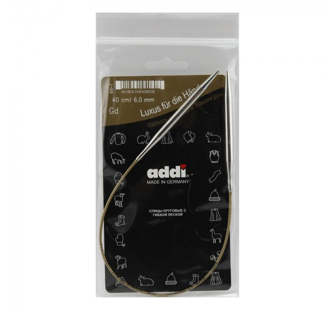 Спиці кругові Addi Classic 40 см арт.105-7/40 6.0 мм 