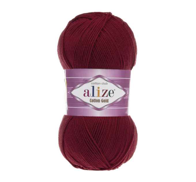 Пряжа Alize Cotton Gold | Алізе Коттон Голд 390 вишня
