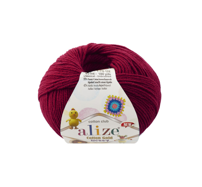 Пряжа Alize Cotton Gold Hobby New | Алізе Коттон Голд Хобі Нью 390 фуксія
