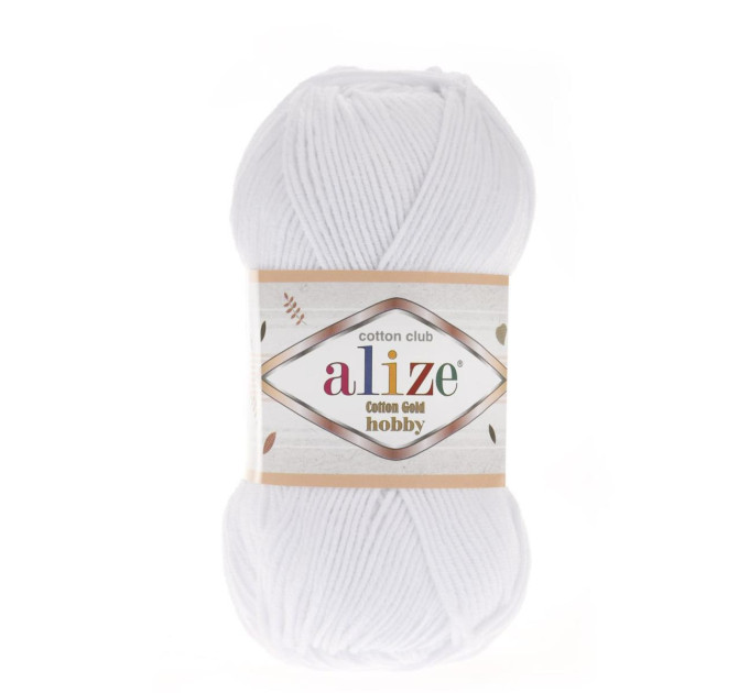 Пряжа Alize Cotton Gold Hobby | Алізе Коттон Голд Хобі 55 білий