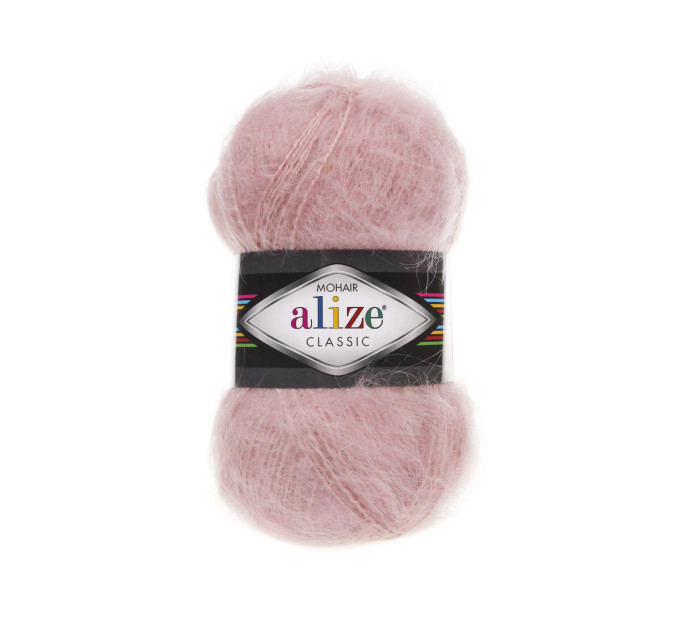 Пряжа Alize Mohair Classic | Алізе Мохер Класік 161 пудра