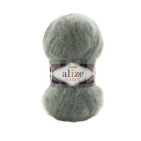 Пряжа Alize Mohair Classic | Алізе Мохер Класік 180 зелено-сірий