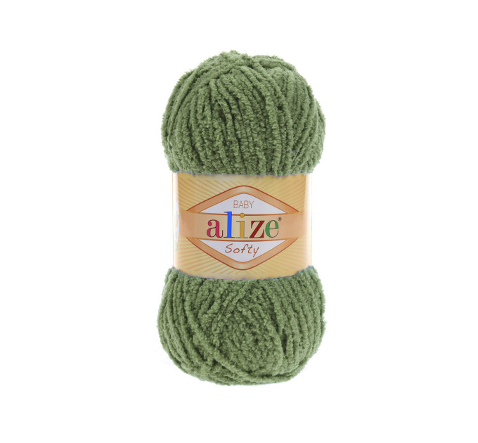 Пряжа Alize Softy (Алізе Софті) 485 зелена черепаха