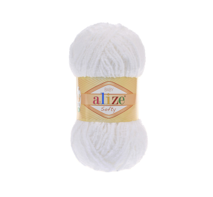 Пряжа Alize Softy (Алізе Софті) 55 білий