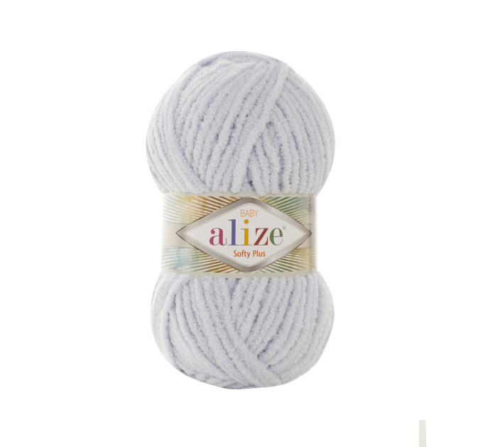 Пряжа Alize Softy Plus (Алізе Софті Плюс) 500 світло-сірий