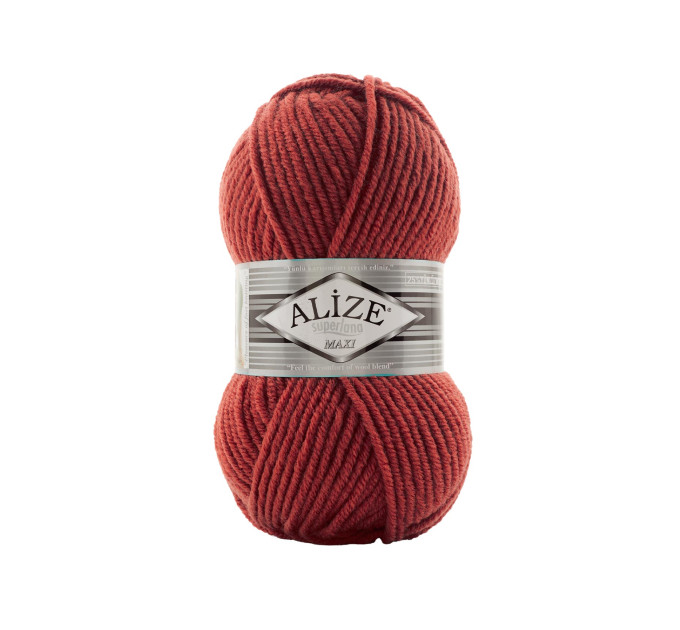 Пряжа Alize Superlana Maxi | Алізе Суперлана Максі 456 цегляний