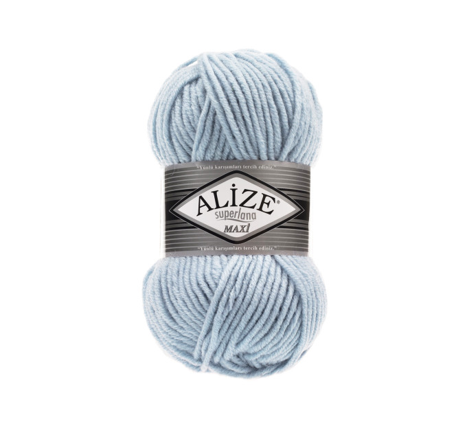 Пряжа Alize Superlana Maxi | Алізе Суперлана Максі 480 світло-блакитний