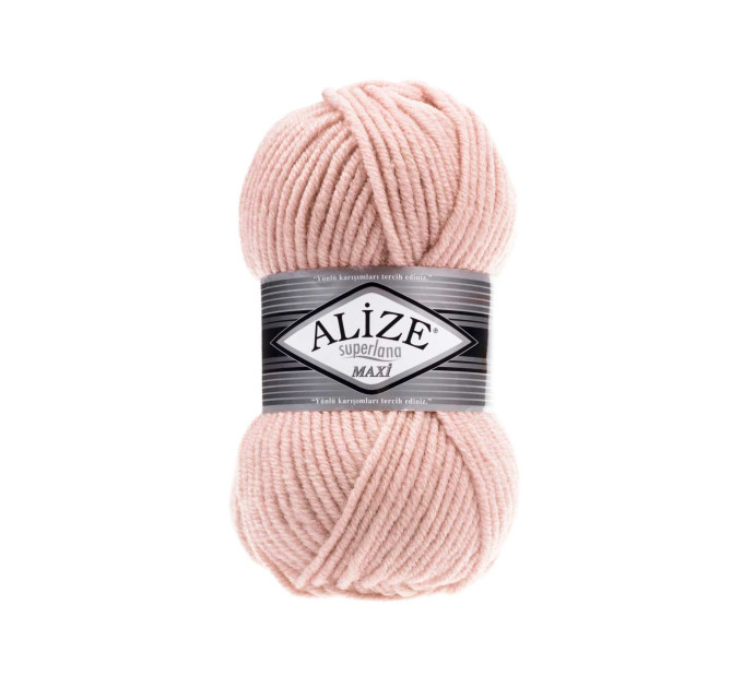 Пряжа Alize Superlana Maxi | Алізе Суперлана Максі 523 рожевий ніжний