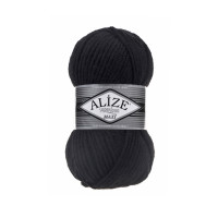 Пряжа Alize Superlana Maxi | Алізе Суперлана Максі 60 чорний