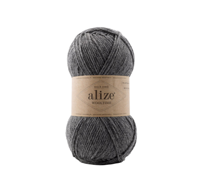Пряжа Alize Wooltime | Алізе Вултайм 182 сірий меланж