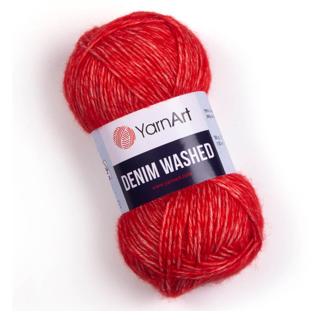 Пряжа YarnArt Denim Washed (ЯрнАрт Денім Вошід) 919 червоний