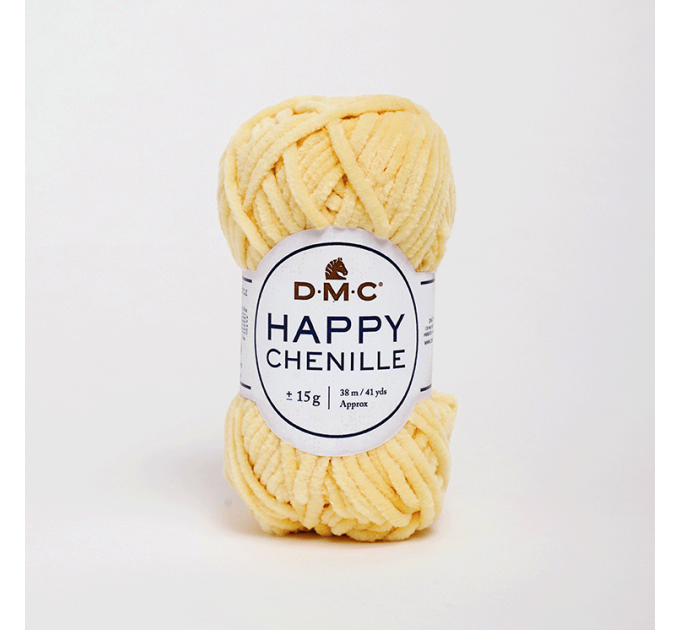 Пряжа велюрова DMC Happy Chenille (Хеппи Шиніл) 14 жовтий