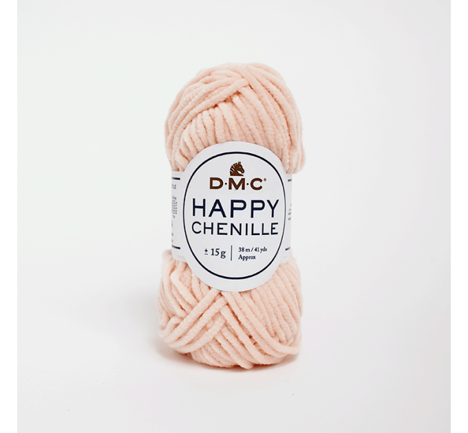 Пряжа велюрова DMC Happy Chenille (Хеппи Шиніл)  15 світло персиковий