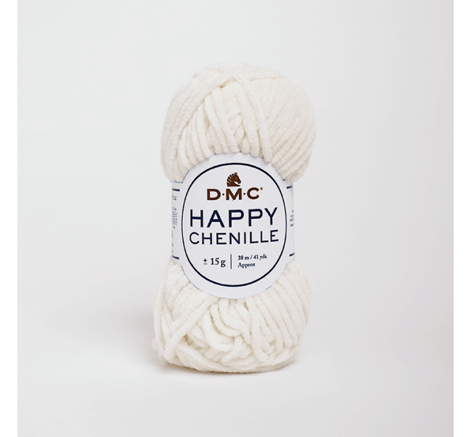 Пряжа велюрова DMC Happy Chenille (Хеппи Шиніл)  21 молоко