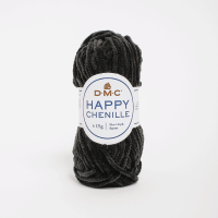 Пряжа велюрова DMC Happy Chenille 22 чорний