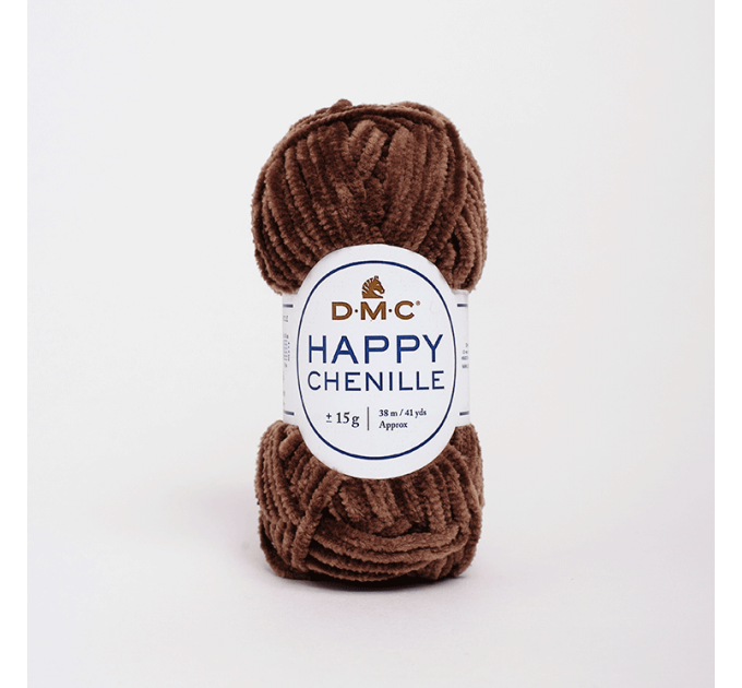 Пряжа велюрова DMC Happy Chenille (Хеппи Шиніл) 28 коричневий