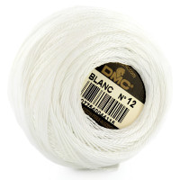 Нитки бавовняні для вишивання Dmc Pearl Cotton арт. 116/12 (дмс прел котон 12) blanc