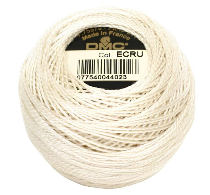 Нитки бавовняні для вишивання Dmc Pearl Cotton арт. 116/12 (дмс прел котон 12) ecru