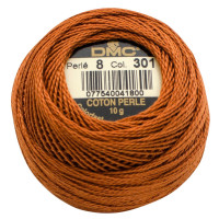 Нитки бавовняні для вишивання Dmc Pearl Cotton арт. 116/8 (дмс прел котон 8) 301