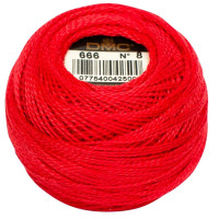 Нитки бавовняні для вишивання Dmc Pearl Cotton арт. 116/8 (дмс прел котон 8) 666