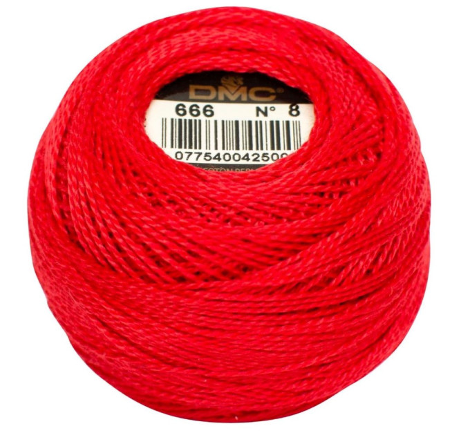 Нитки бавовняні для вишивання Dmc Pearl Cotton арт. 116/8 (дмс прел котон 8) 666