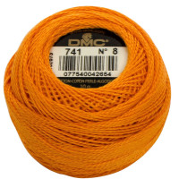 Нитки бавовняні для вишивання Dmc Pearl Cotton арт. 116/8 (дмс прел котон 8) 741
