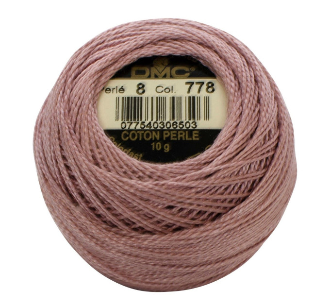 Нитки бавовняні для вишивання Dmc Pearl Cotton арт. 116/8 (дмс прел котон 8) 778