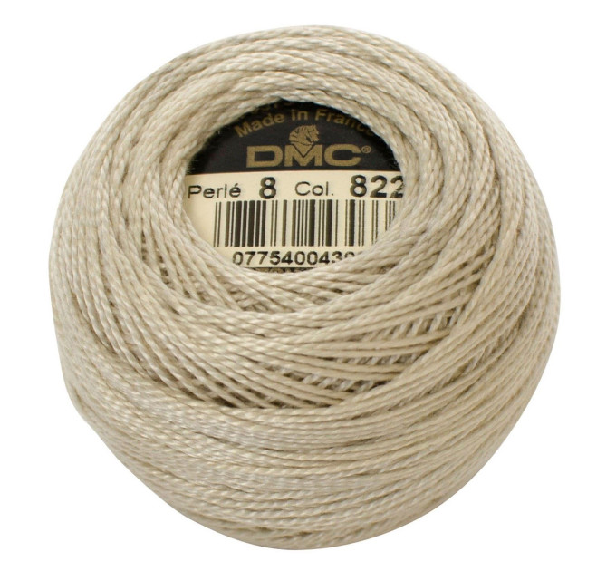 Нитки бавовняні для вишивання Dmc Pearl Cotton арт. 116/8 (дмс прел котон 8) 822