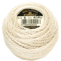 Нитки бавовняні для вишивання Dmc Pearl Cotton арт. 116/8 (дмс прел котон 8)  ecru