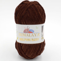 Пряжа велюрова Himalaya Dolphin Baby (Хімалайя Дольфін Бебі) 80336 шоколад