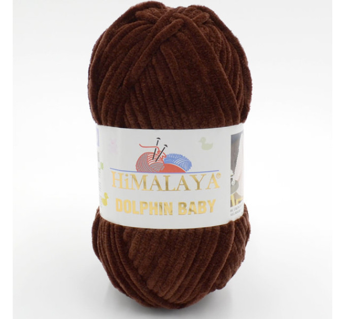 Пряжа велюрова Himalaya Dolphin Baby (Хімалайя Дольфін Бебі) 80336 шоколад
