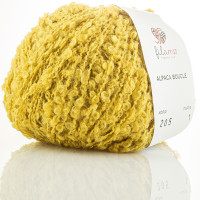 Пряжа букле Filamo Alpaca Boucle 205 гірчичний салат