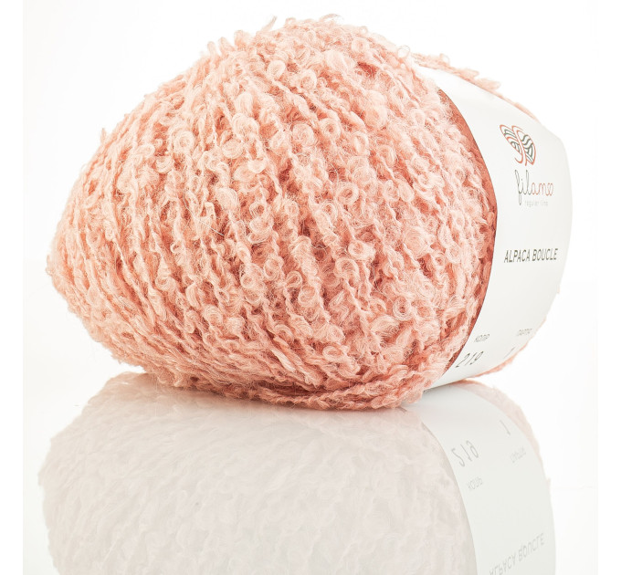 Пряжа букле Filamo Alpaca Boucle 219 рожевий