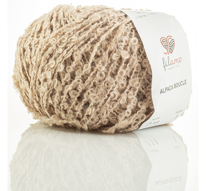 Пряжа букле Filamo Alpaca Boucle  238 беж
